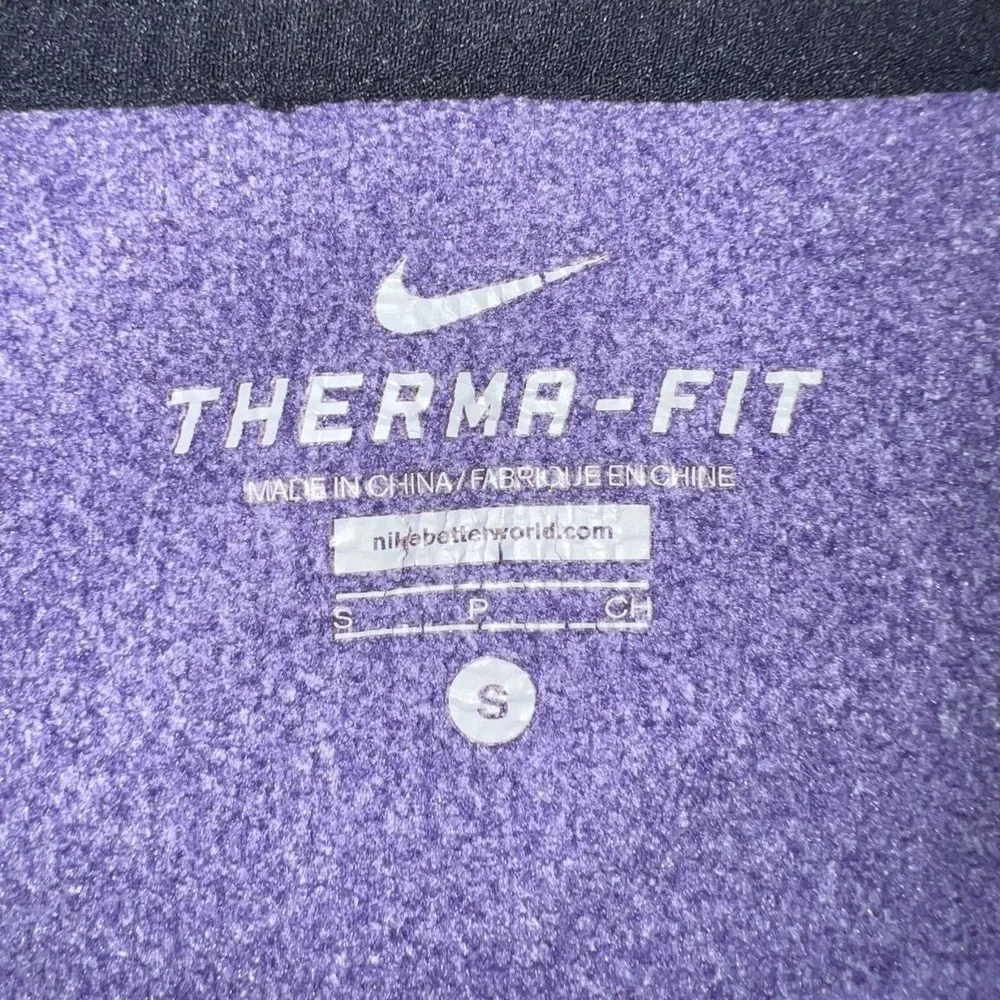 Nike Hoodie Women's Sz S Purple Fleece Therma Thumbhole Center Swoosh 695596-526